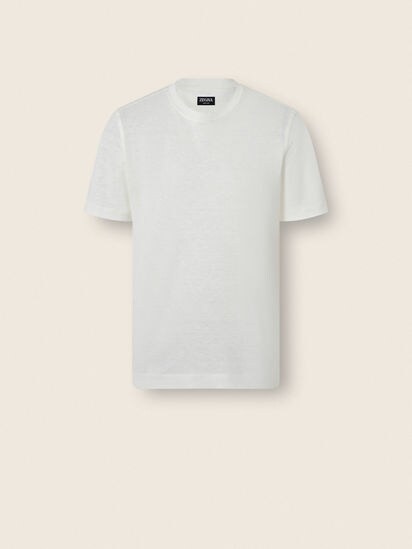 White Oasi Lino T-shirt SS26 37127941 | Zegna US