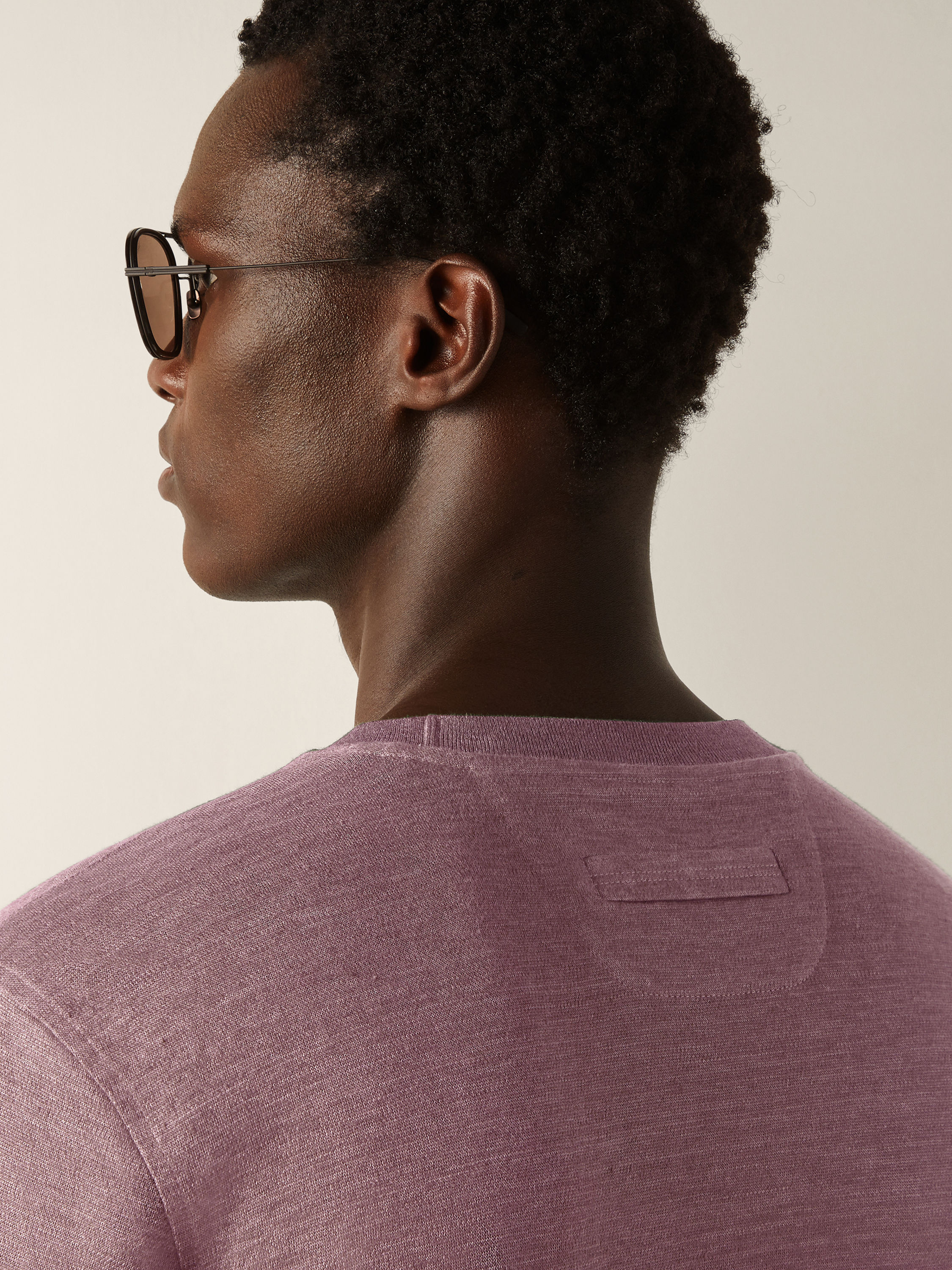 Pink Oasi Lino T-shirt Product detail photo #1