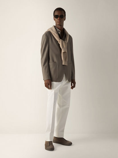 Dark Taupe Vellus Aureum Crewneck SS26 37127548 | Zegna US