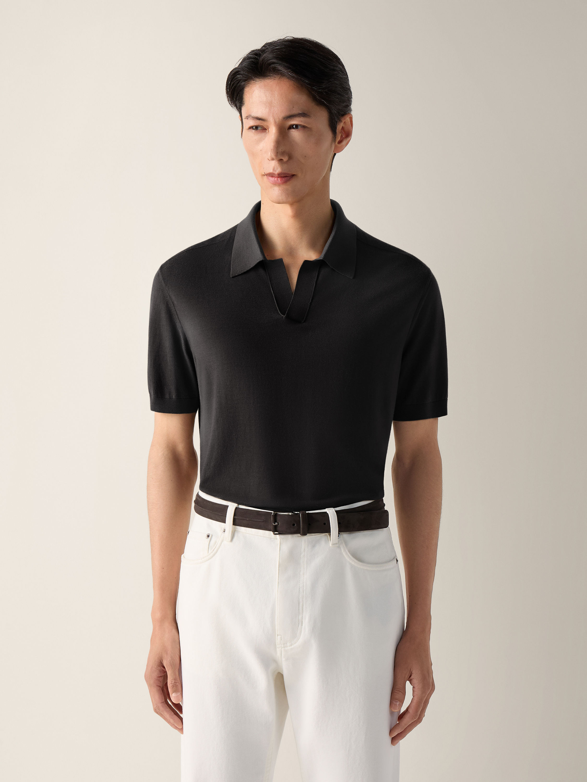 Black Vellus Aureum Polo Shirt Product detail photo #3