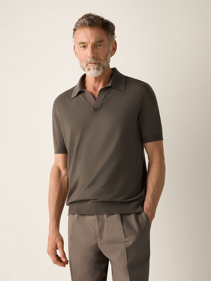 Dark Taupe Vellus Aureum Polo Shirt SS26 37126199 | Zegna US