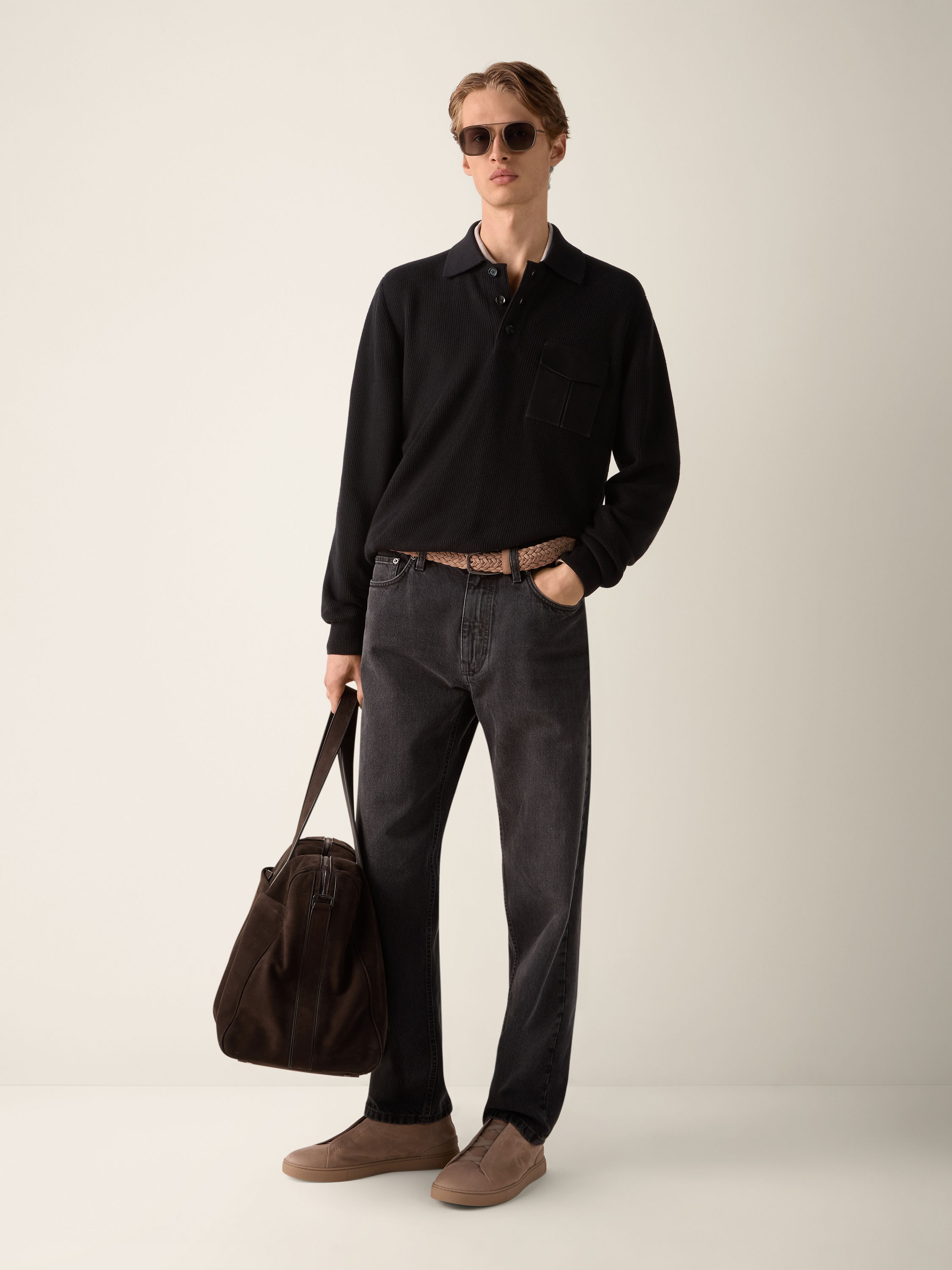 Black Vellus Aureum Polo Shirt Product detail photo #2