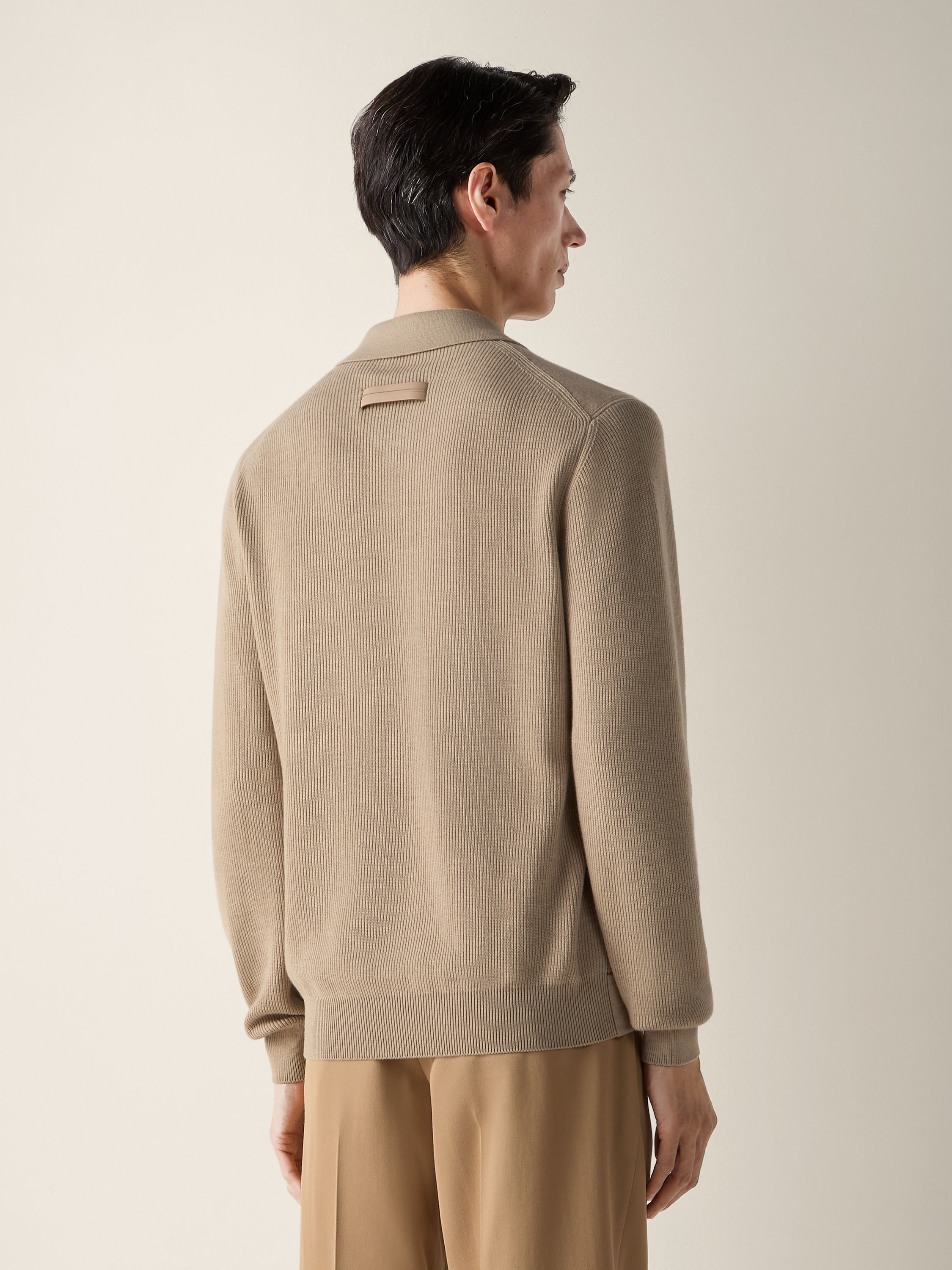 Light Taupe Vellus Aureum Polo Shirt Product detail photo #5