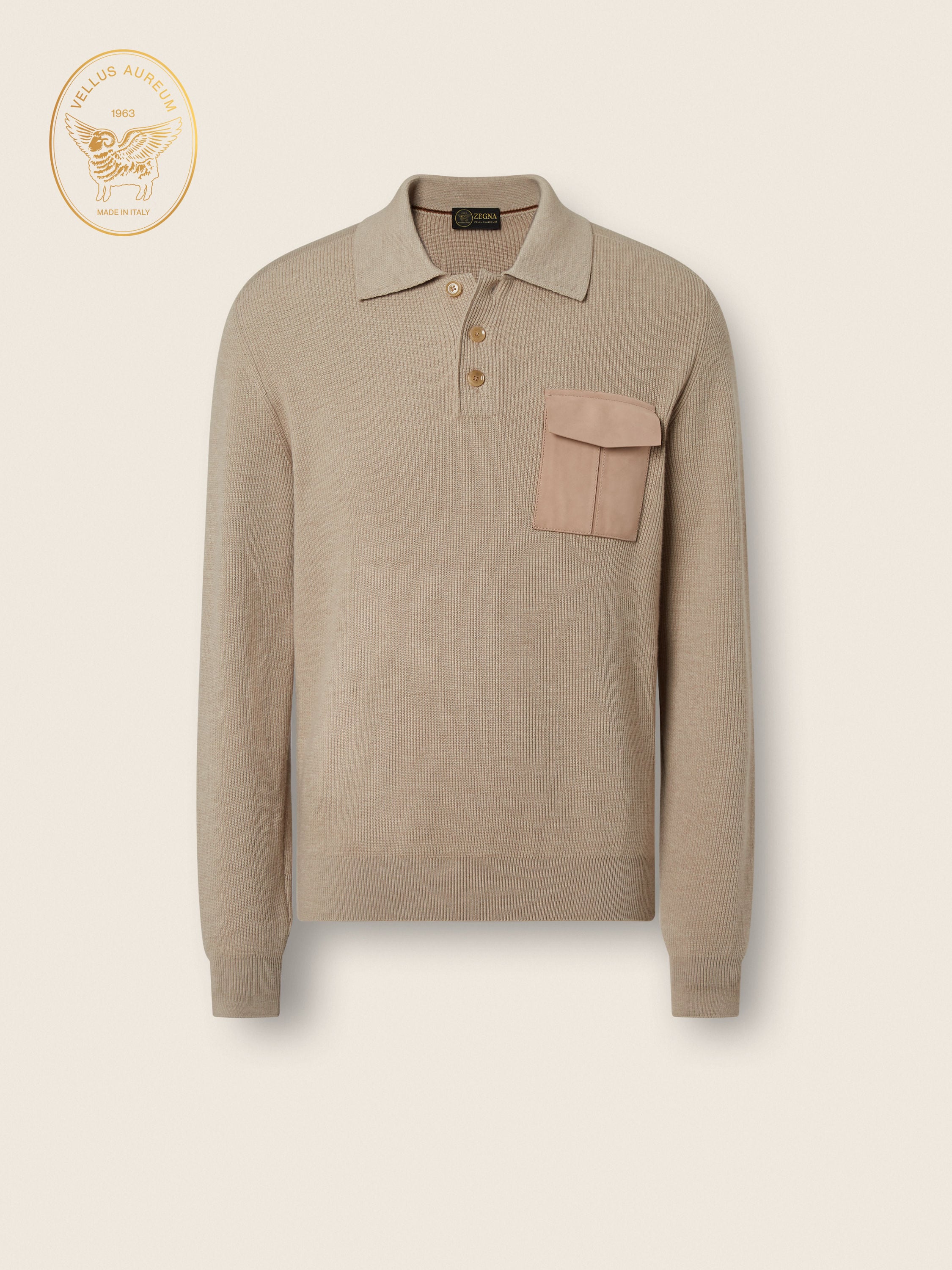 Light Taupe Vellus Aureum Polo Shirt Main product photo