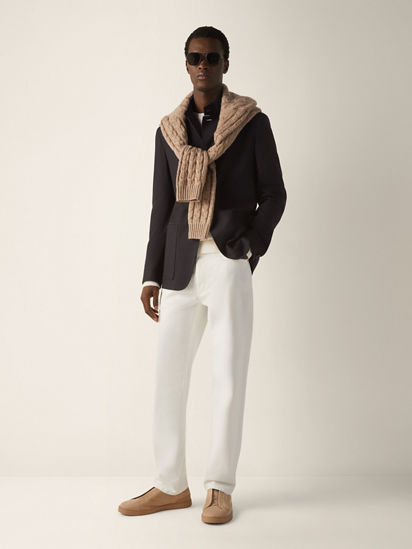 White Vellus Aureum Crewneck SS26 37133632 | Zegna AT