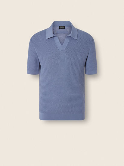 Lilac Premium Cotton Polo Shirt SS26 37109859 | Zegna ROW