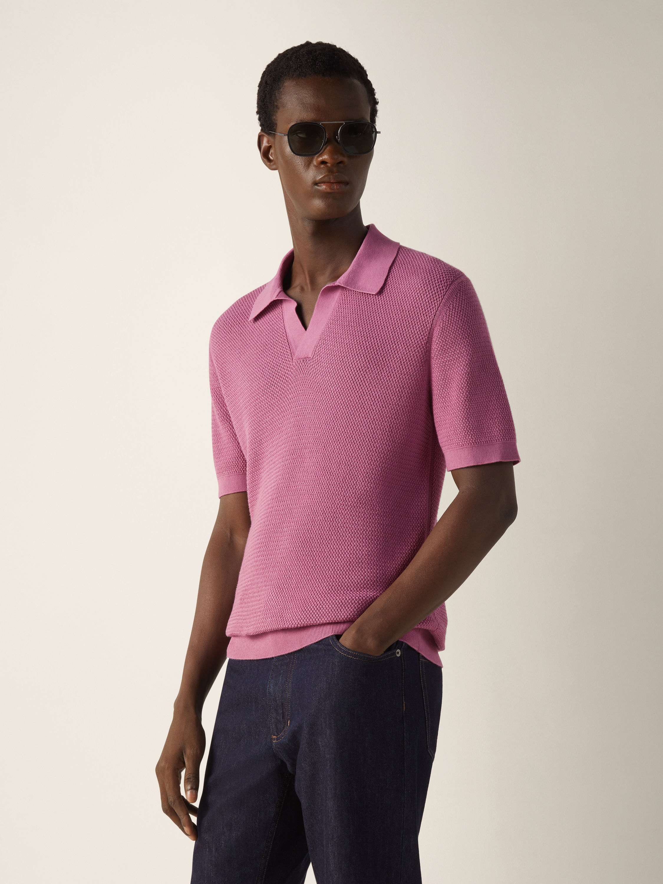 Pink Premium Cotton Polo Shirt Product detail photo #2