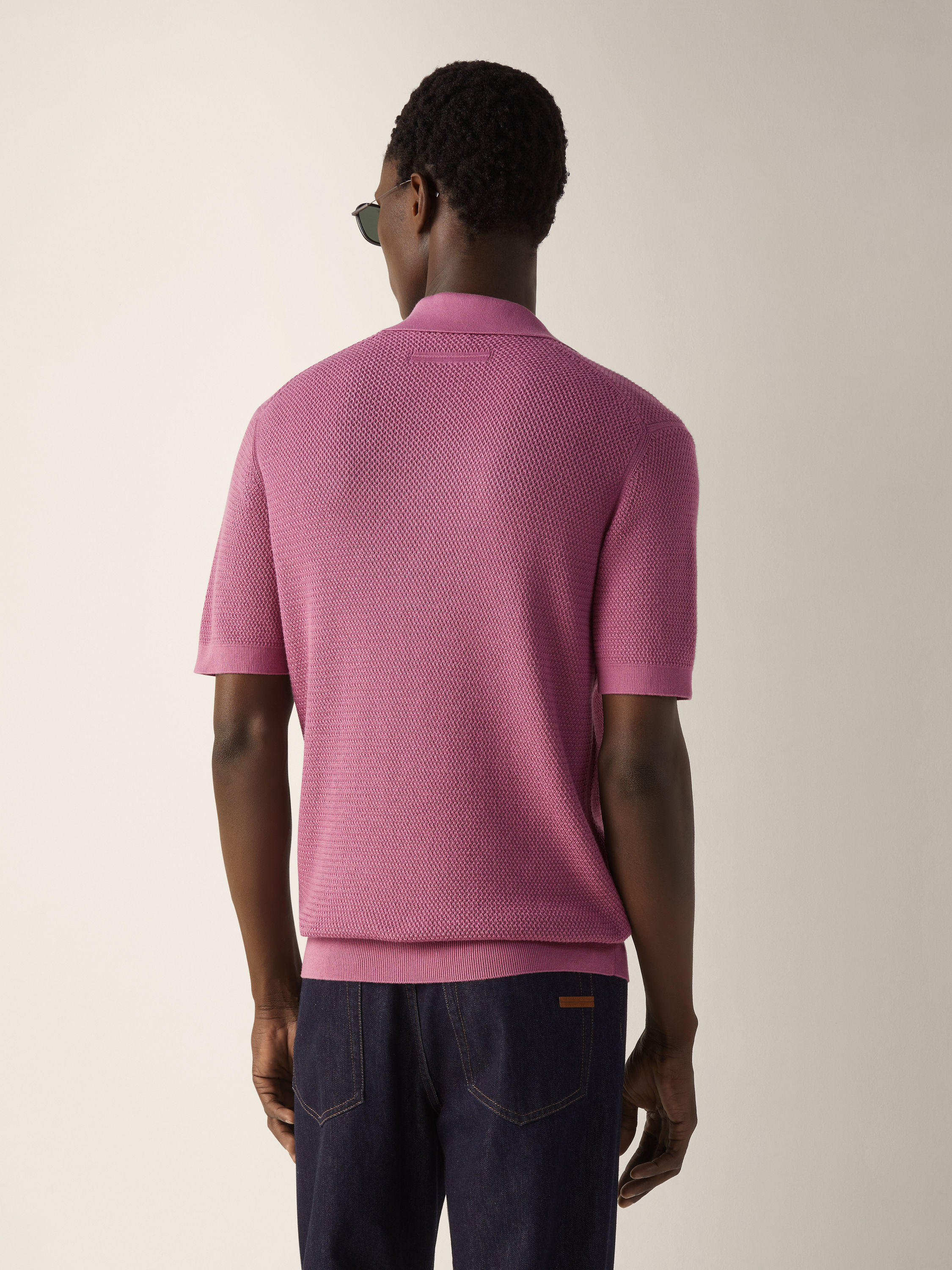 Pink Premium Cotton Polo Shirt Product detail photo #4