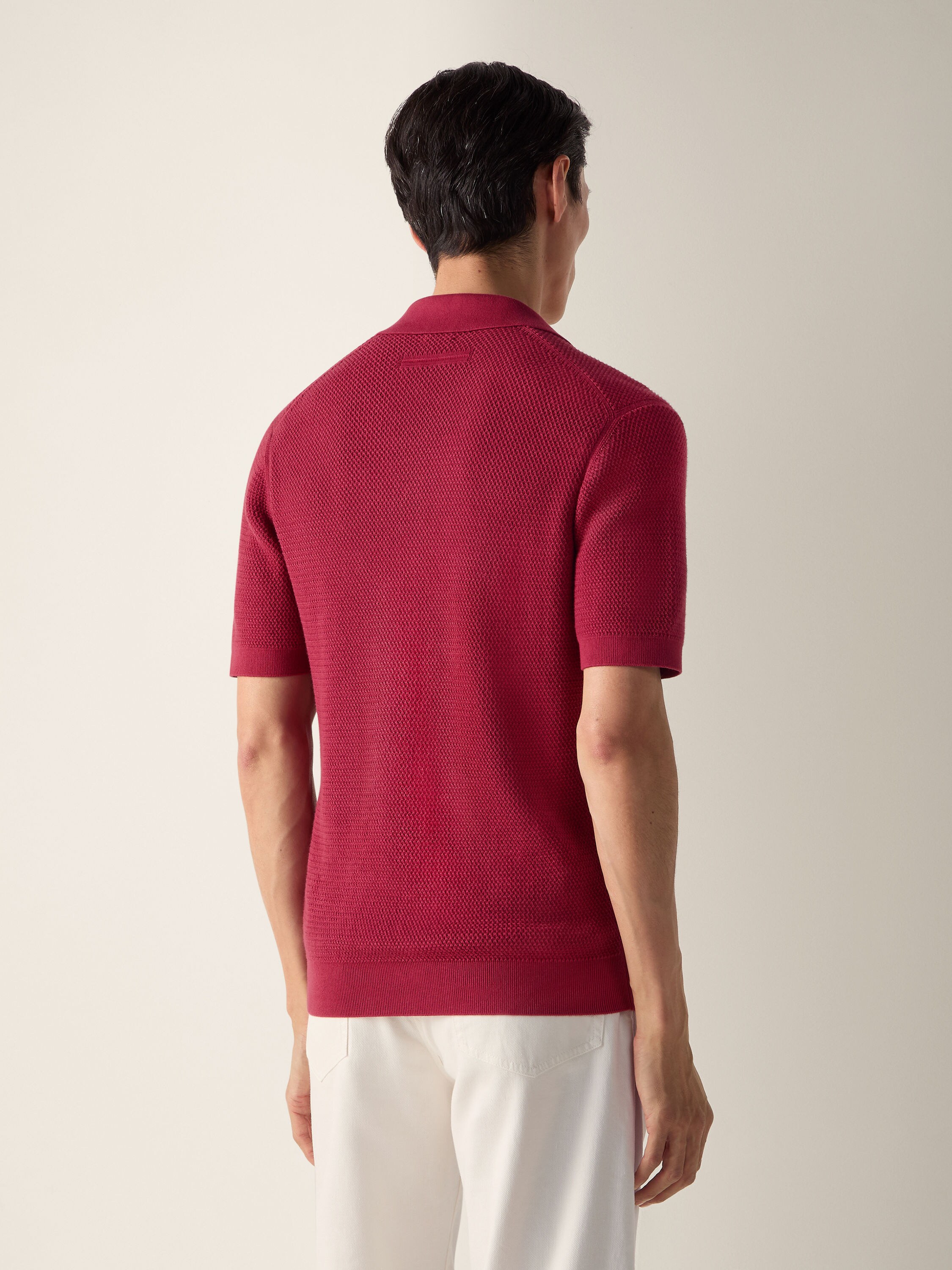 Dark Pink Premium Cotton Polo Shirt Product detail photo #5