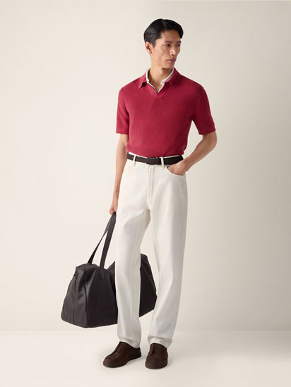 Dark Pink Premium Cotton Polo Shirt SS26 37109887 | Zegna US