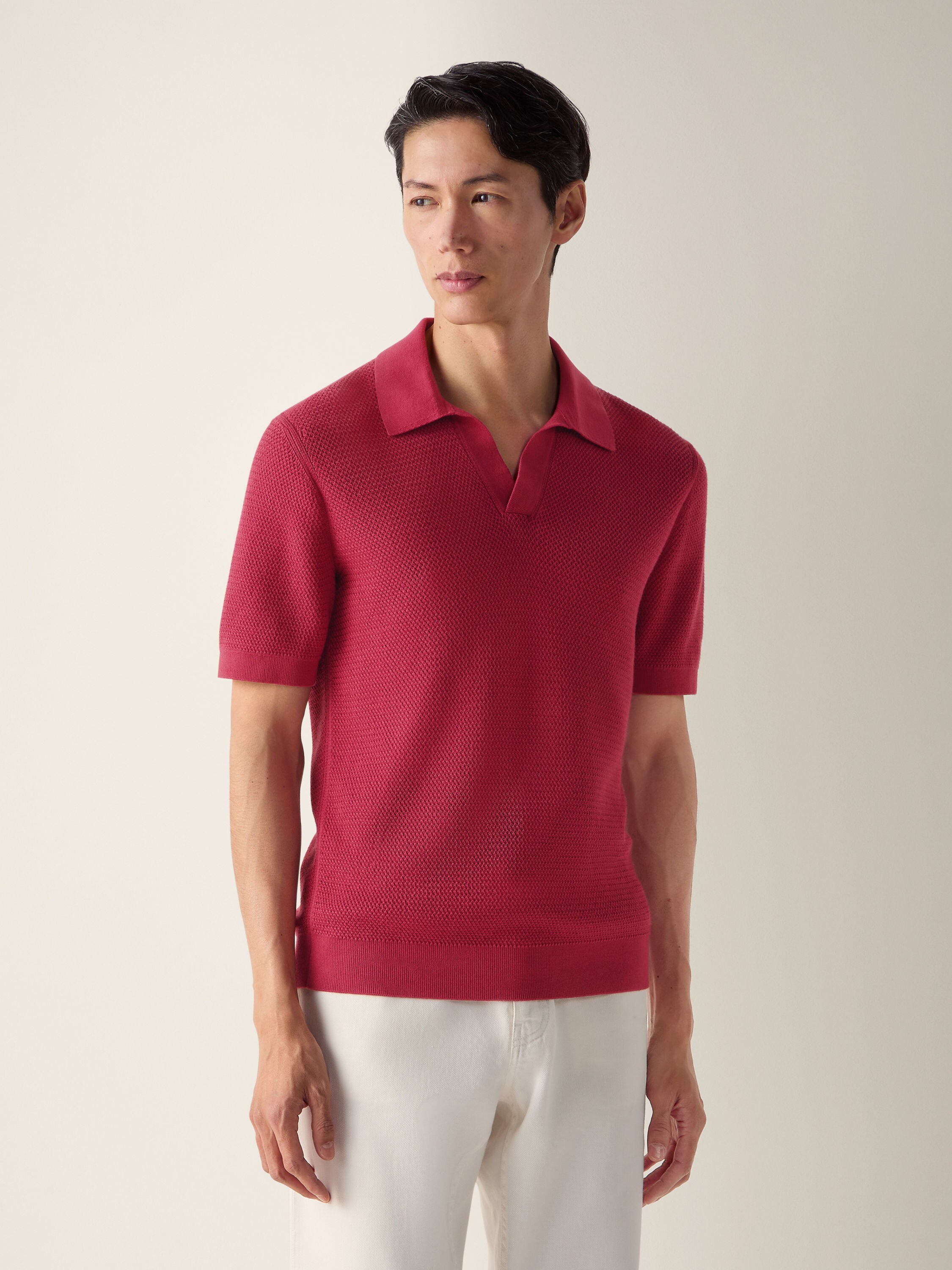 Dark Pink Premium Cotton Polo Shirt Product detail photo #3