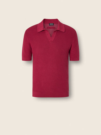 Dark Pink Premium Cotton Polo Shirt SS26 37109887 | Zegna US