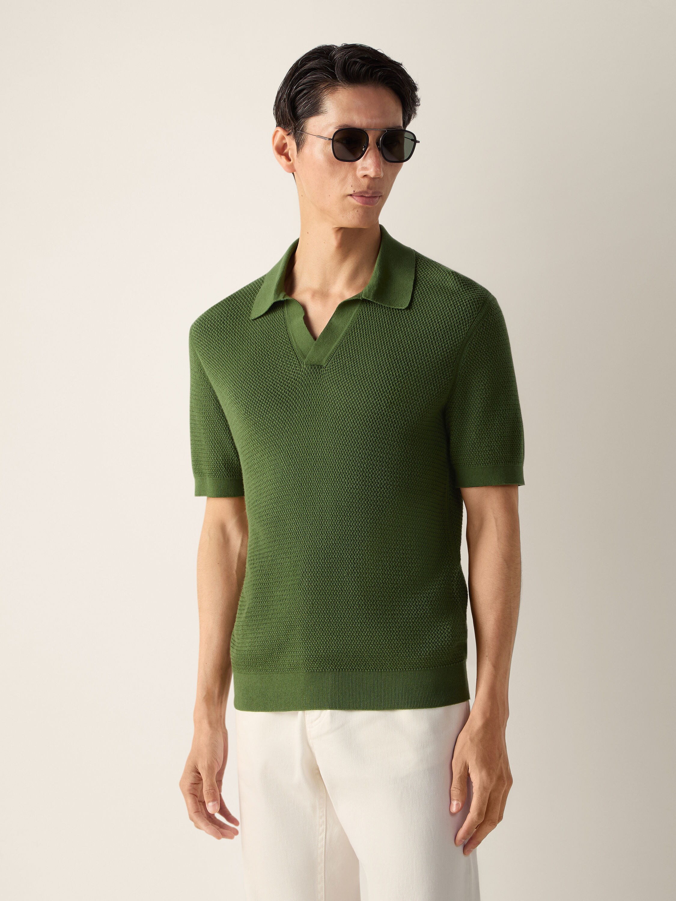 Pine Green Premium Cotton Polo Shirt Product detail photo #2