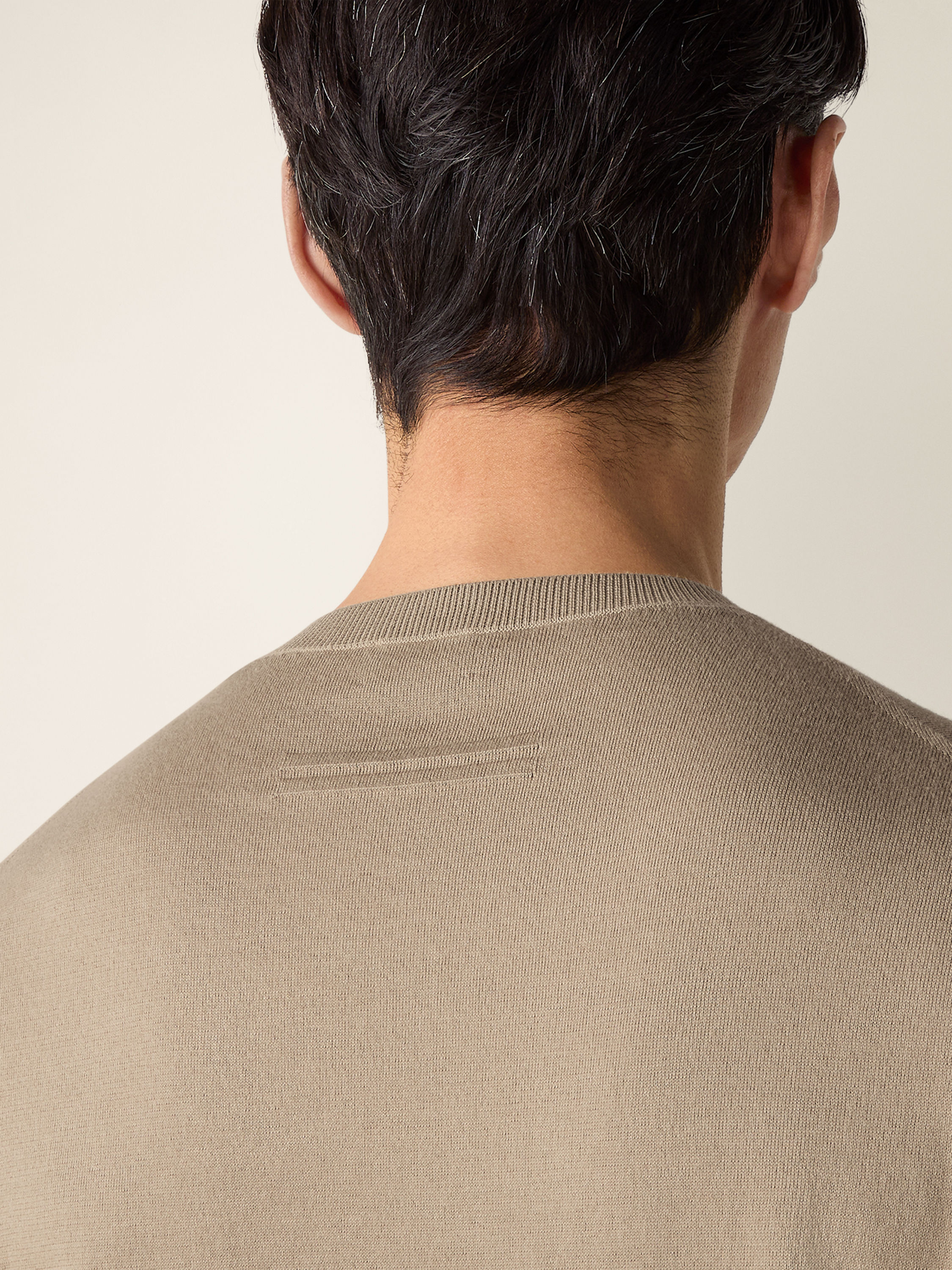 Light Taupe Premium Cotton T-shirt Product detail photo #1