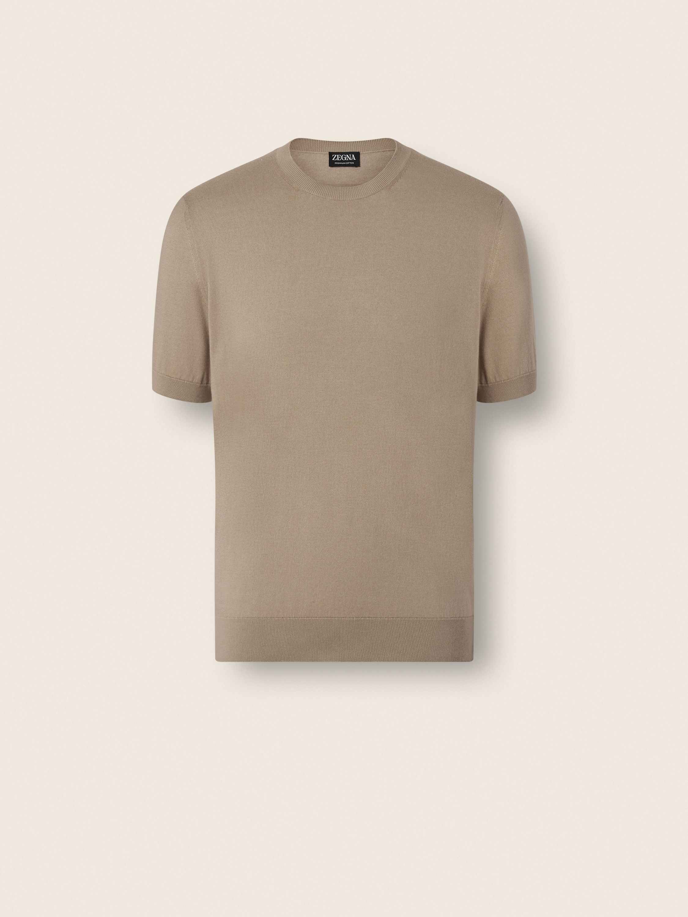 Light Taupe Premium Cotton T-shirt Main product photo