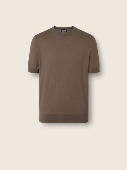 ダークトープ Premium Cotton Tシャツ SS26 37127924 | Zegna JP
