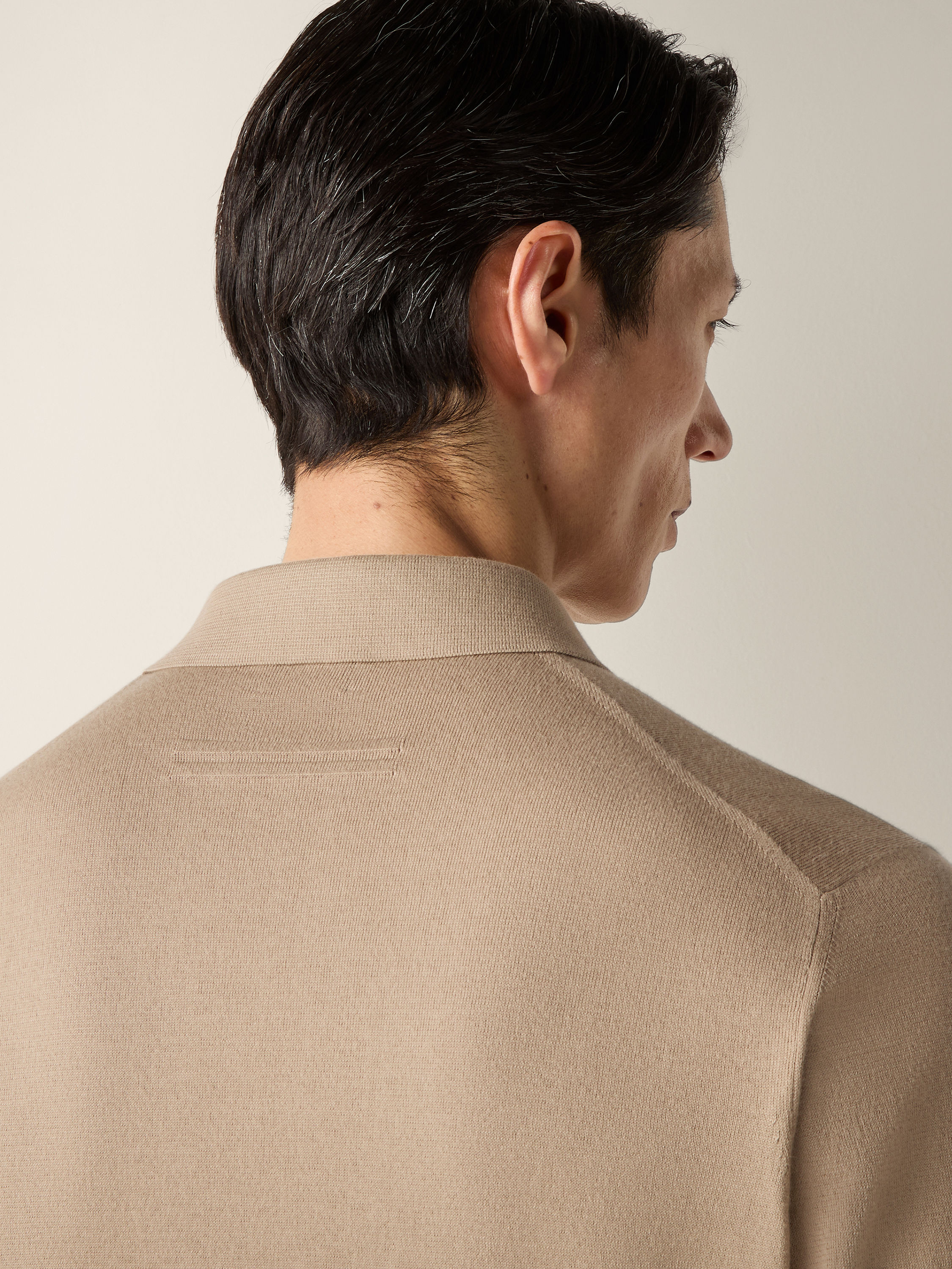 Light Taupe Premium Cotton Polo Shirt Product detail photo #1