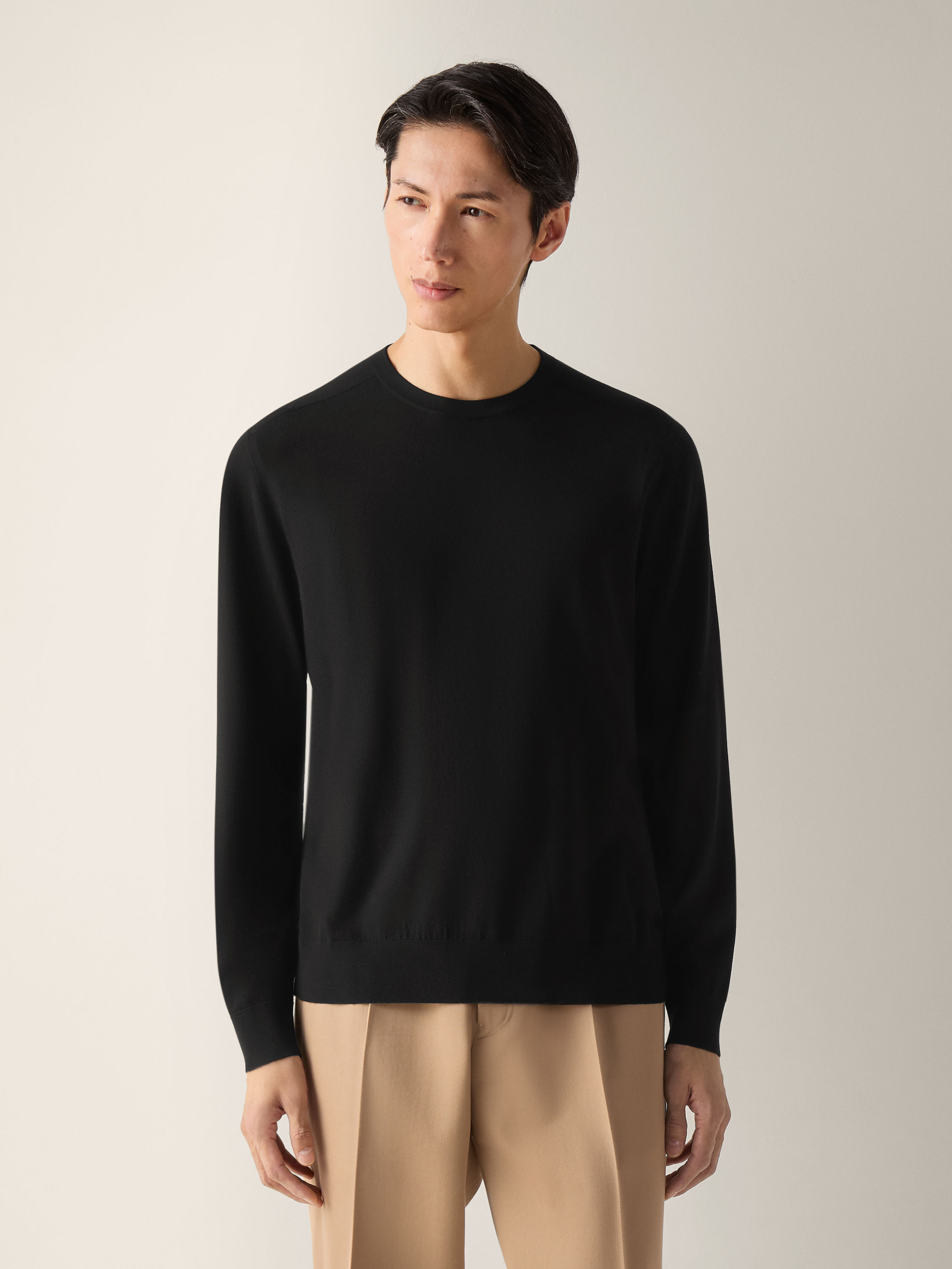 黑色 Vellus Aureum 圆领针织衫 产品细节图 #2