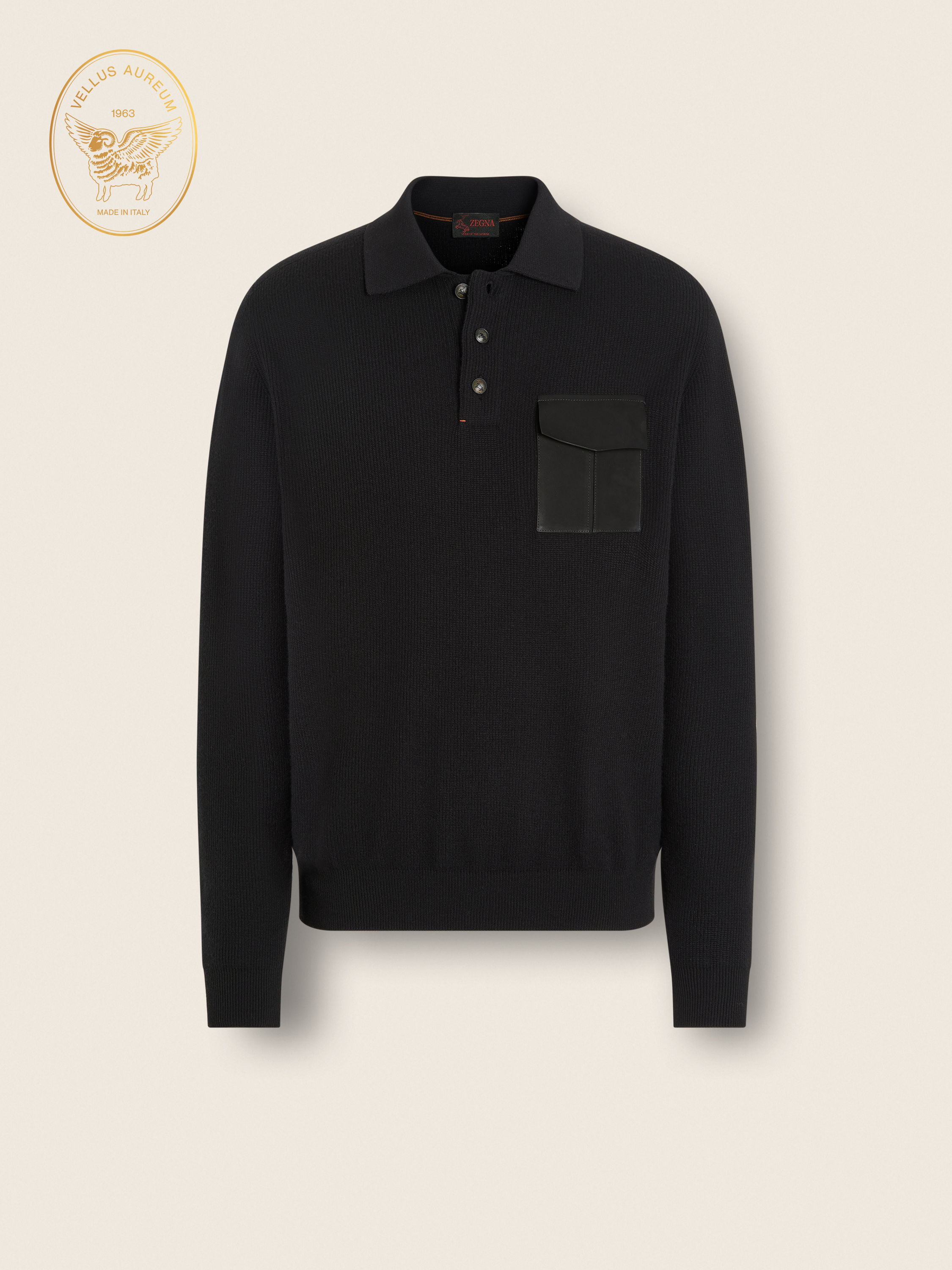 Black Vellus Aureum Polo Shirt Main product photo