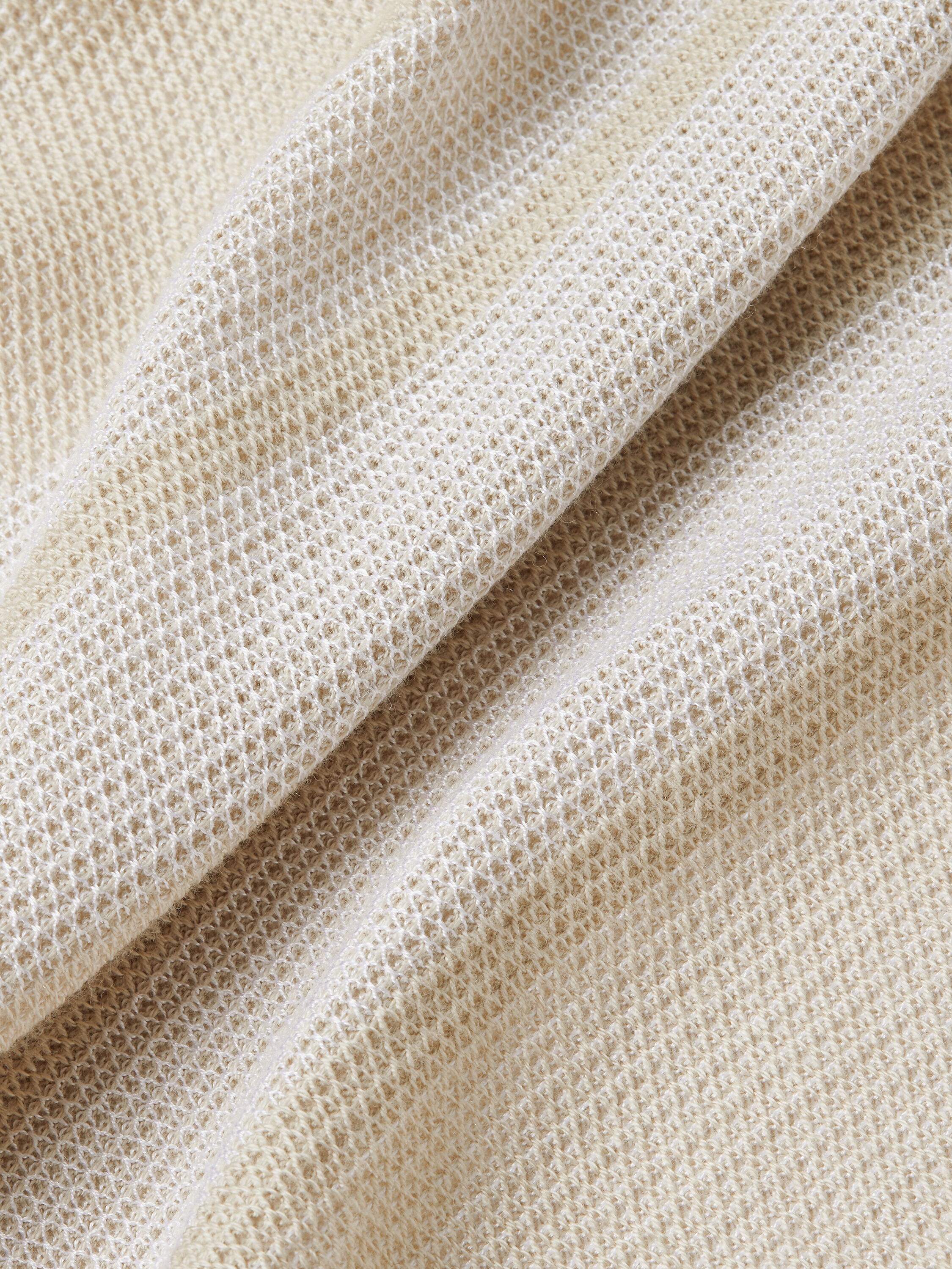 Ivory and White Cotton and Silk Shirt Product detail photo #4
