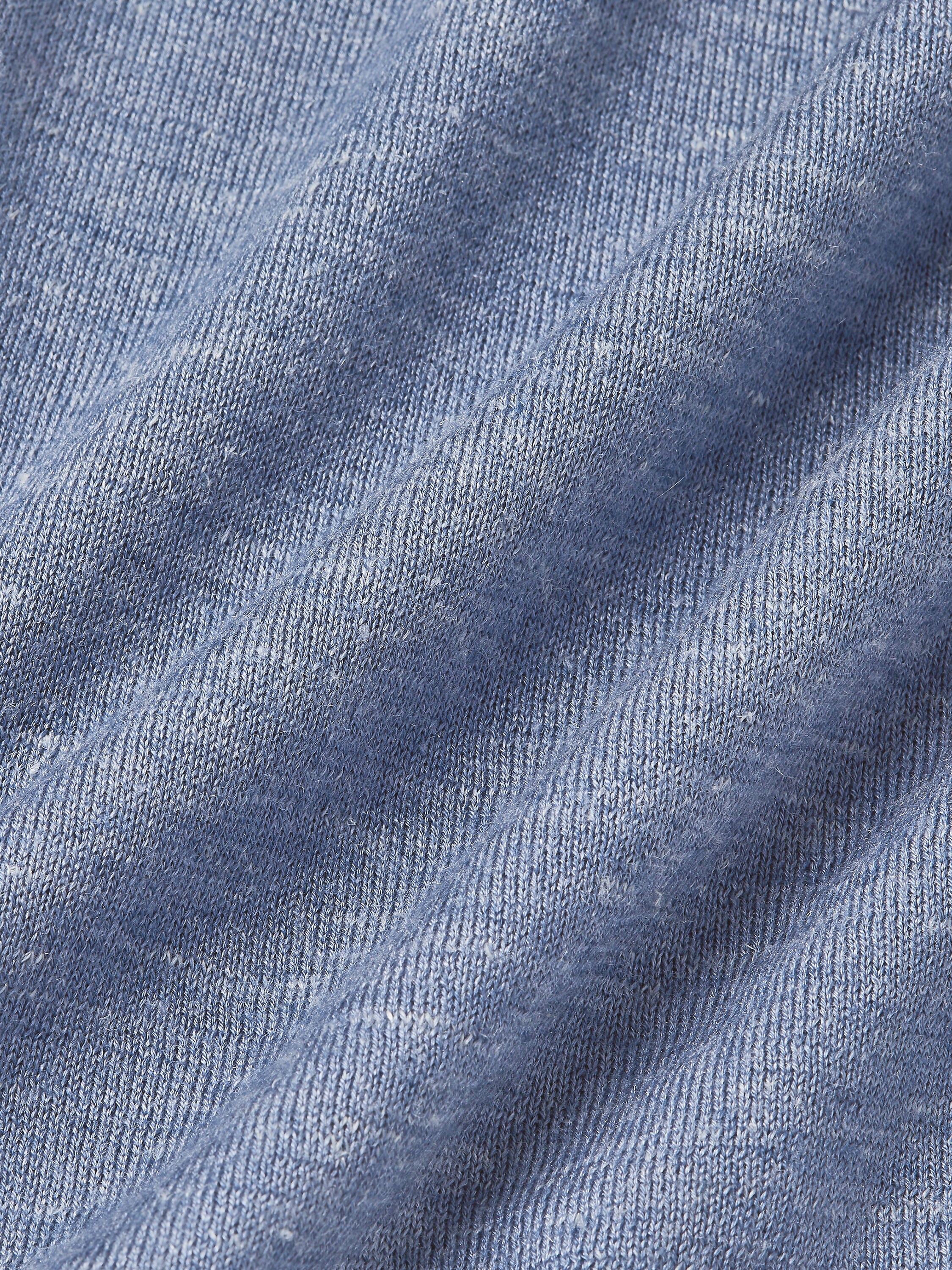 Lilac Mélange Silk Cashmere and Linen Crewneck Product detail photo #4