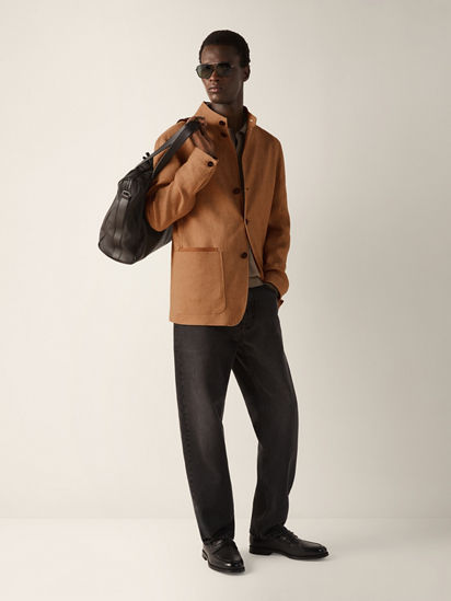 ライトトープ カシミヤ&シルク ポロシャツ SS26 37147906 | Zegna JP