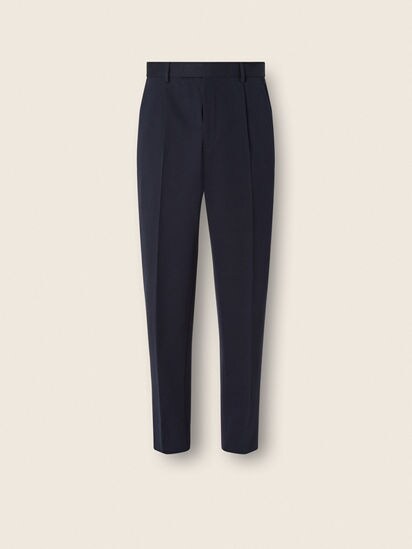 Navy Blue Cotton and Wool Pants SS26 37174066 | Zegna ROW