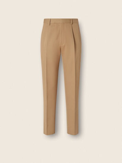 Beige Cotton and Wool Pants SS26 37173997 | Zegna PL