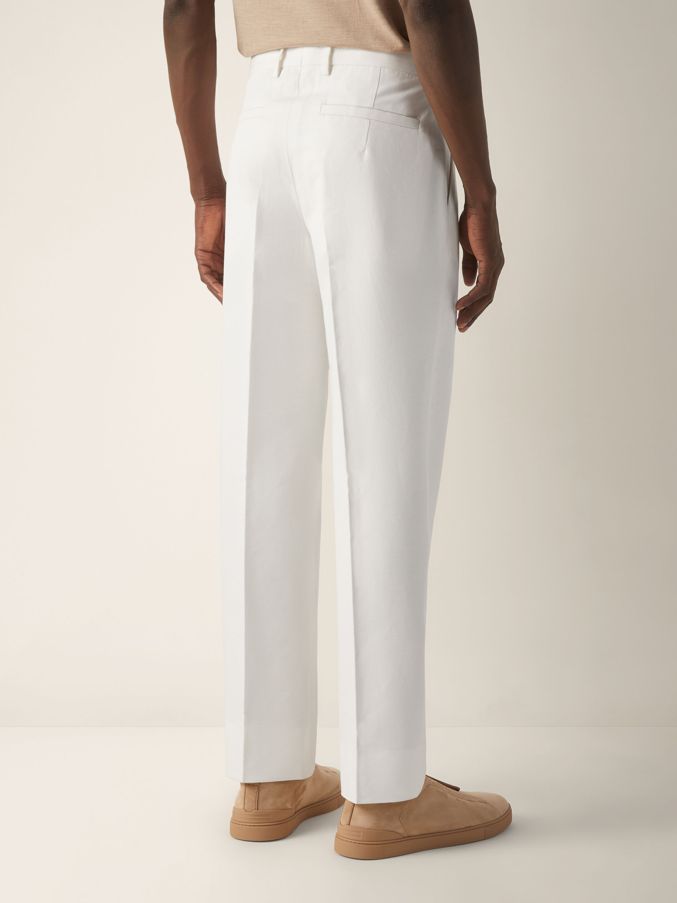 White Cotton and Linen Pants Product detail photo #4