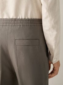 オフホワイトリネン混紡&レザーTriple Stitch™エスパドリーユ SS26