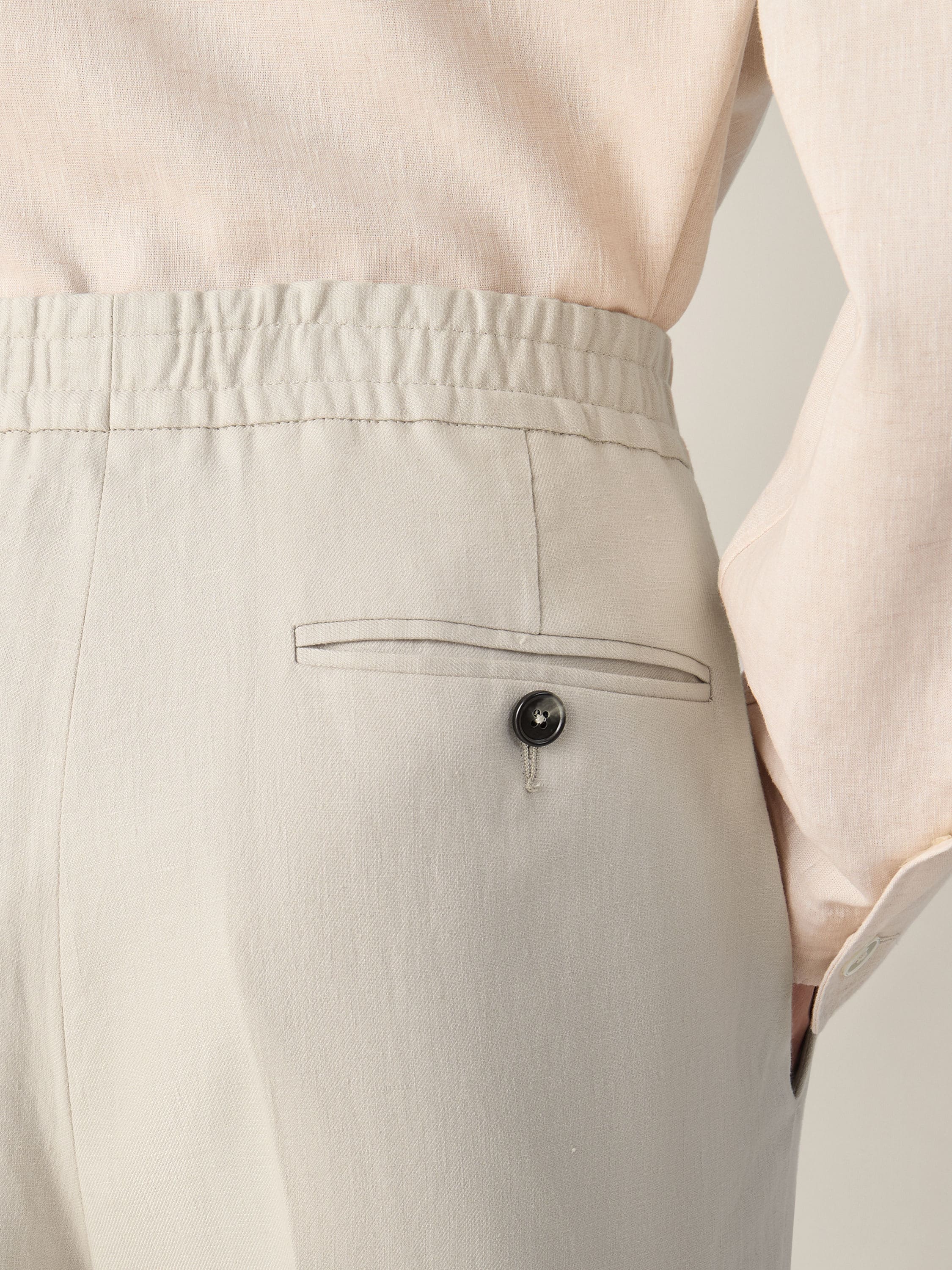 Ivory Oasi Lino Pants Product detail photo #1