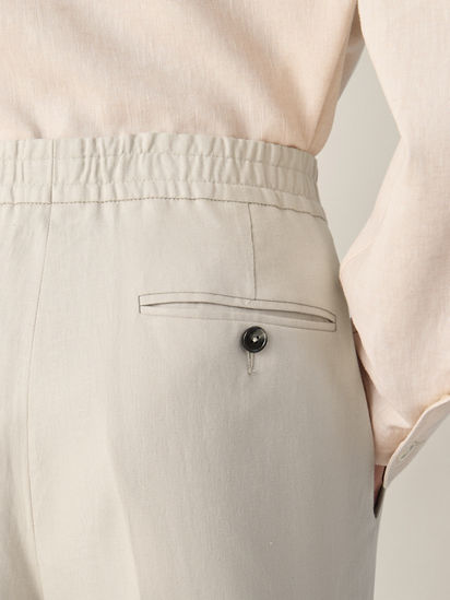 Ivory Oasi Lino Pants SS26 37137362 | Zegna ROW