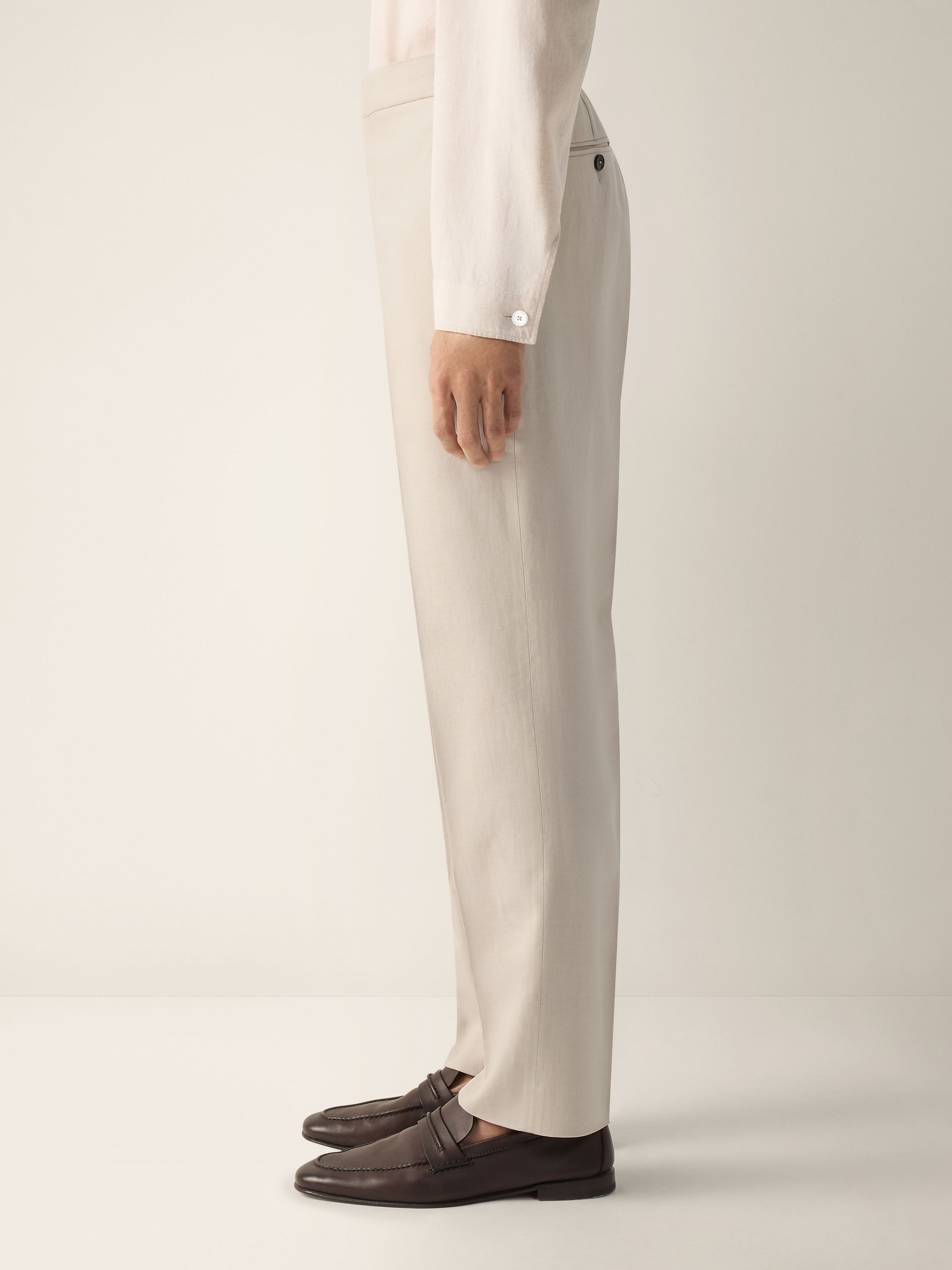 Ivory Oasi Lino Pants Product detail photo #2