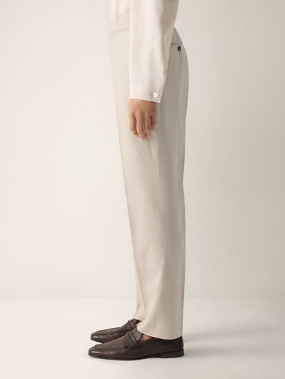 Ivory Oasi Lino Pants SS26 37137362 | Zegna ROW