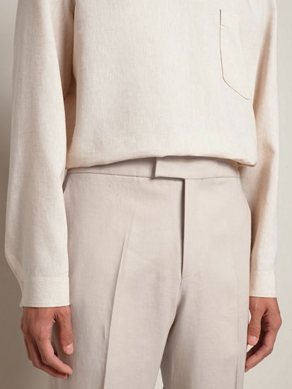 Ivory Oasi Lino Pants SS26 37137362 | Zegna US