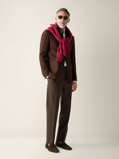 Dark Brown Oasi Lino Pants SS26 37137340 | Zegna ROW