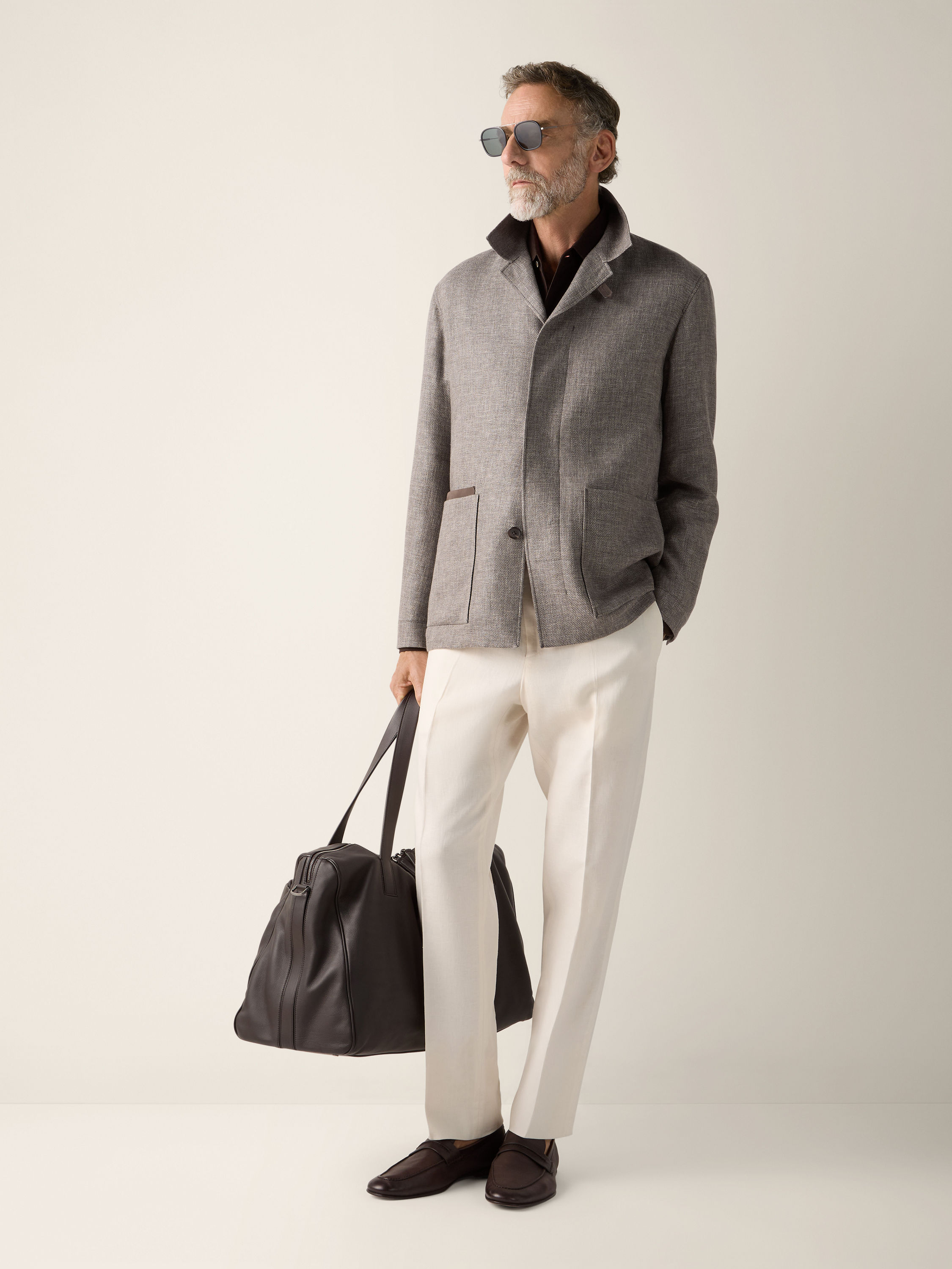 White Oasi Lino Pants Product detail photo #2