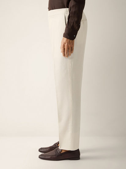 【なすび様】韓国 haag 3rd) classic pants beige White Oasi Lino Pants SS26 37137361 | Zegna ROW