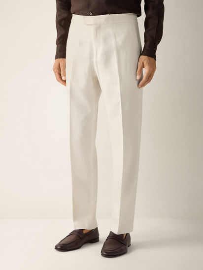 White Oasi Lino Pants SS26 37137361 | Zegna US