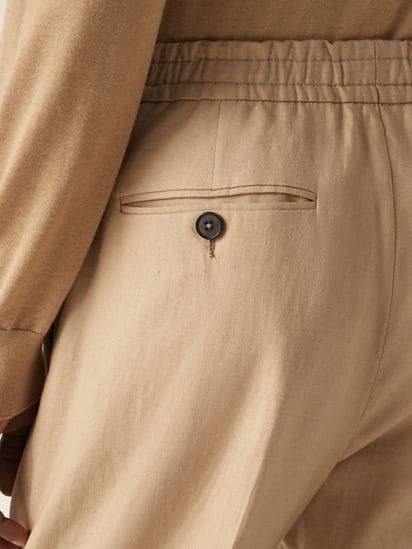 Beige Oasi Lino Pants SS26 37138949 | Zegna US