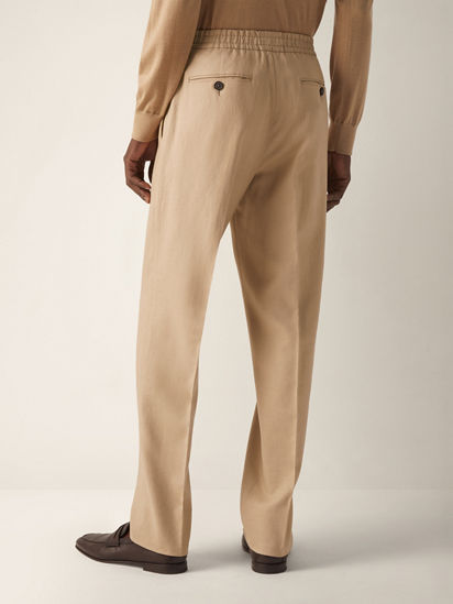 Beige Oasi Lino Pants SS26 37138949 | Zegna AT