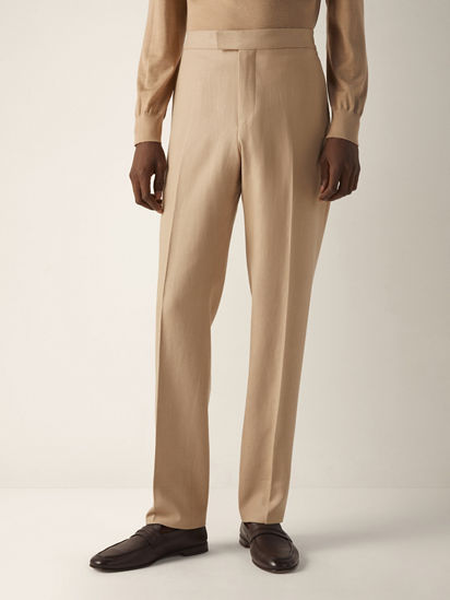 Beige Oasi Lino Pants SS26 37138949 | Zegna US