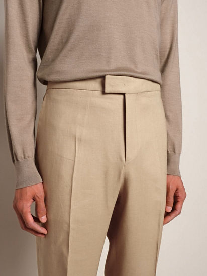 Beige Oasi Lino Pants SS26 37138949 | Zegna US