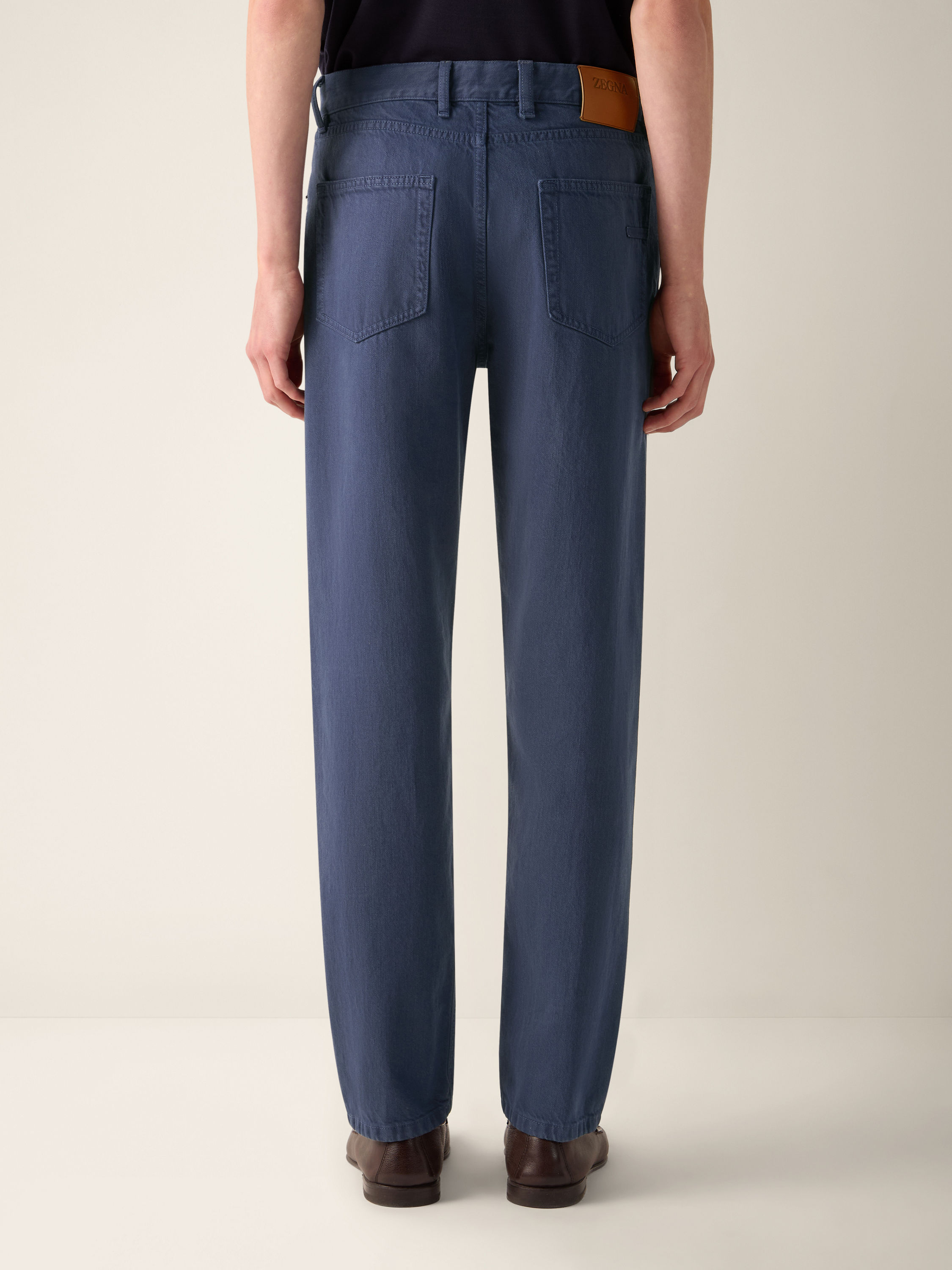 Roccia Hose aus Baumwolle in dunklem Indigoblau Detailfoto #4 des Produkts