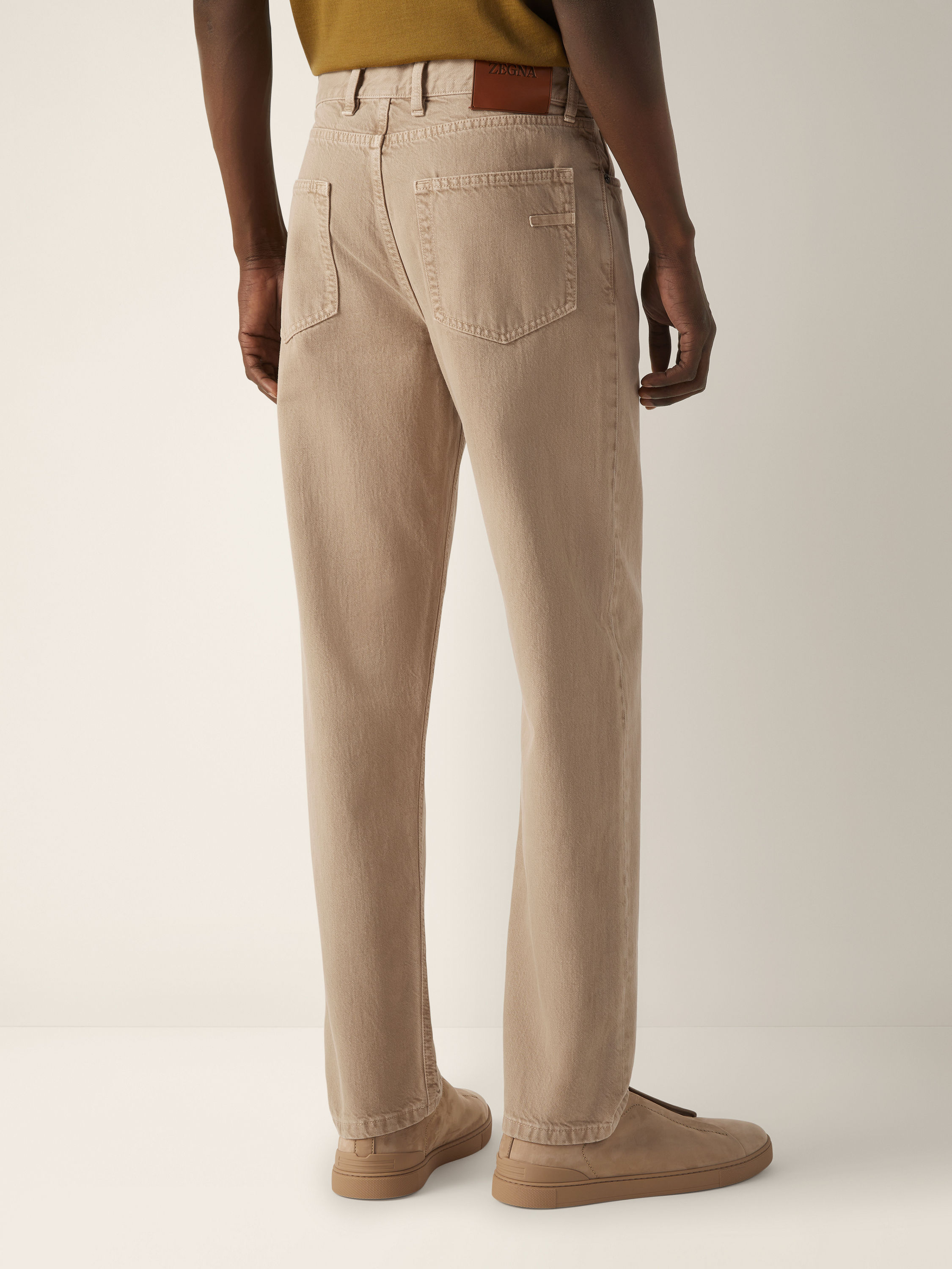 Roccia Hose aus Baumwolle in Beige Detailfoto #4 des Produkts