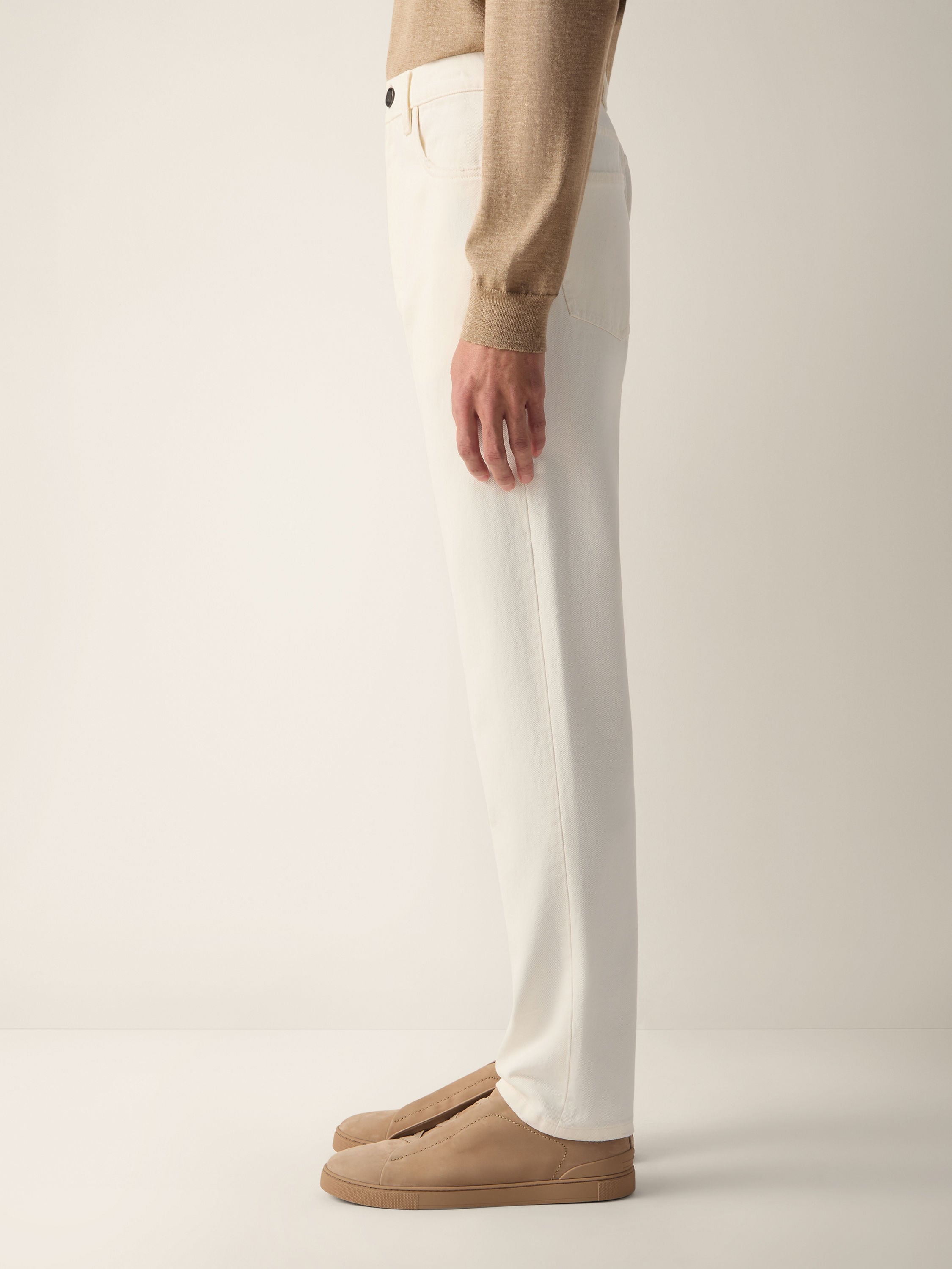 Jeans Roccia in Cotone Stone Wash Bianchi Foto #2 di dettaglio del prodotto