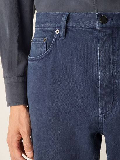 Dark Indigo Blue Cotton Roccia Pants FW26 37148752 | Zegna US