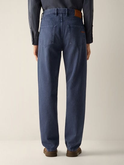 Dark Indigo Blue Cotton Roccia Pants SS26 37148752 | Zegna US