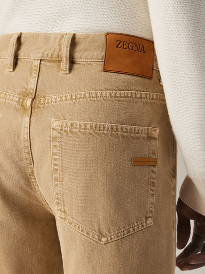 Beige Cotton Roccia Pants SS26 37148757 | Zegna US