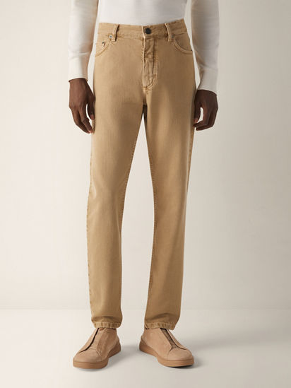Beige Cotton Roccia Pants SS26 37148757 | Zegna US